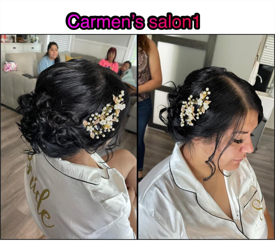 Black hair styled